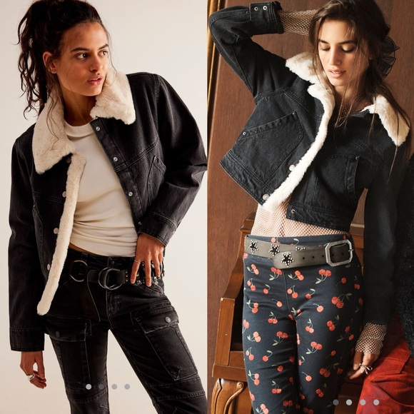 Free people Tia cozy denim jacket - Picture 2 of 12